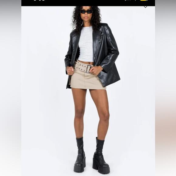 New Princess Polly Jocelyn leather blazer - Picture 6 of 11